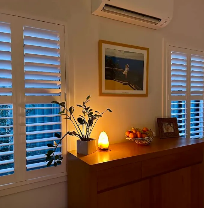 Plantation shutters detail Lake Macquarie home